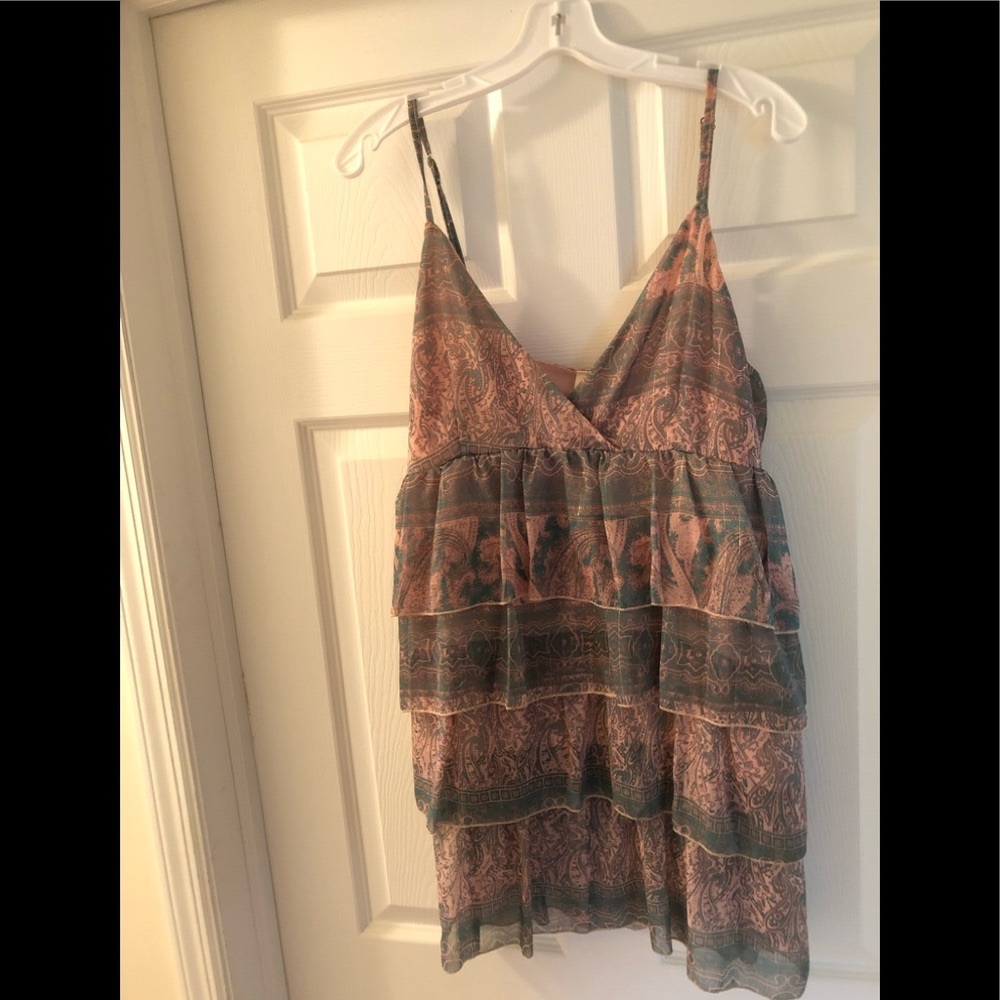 Spaghetti strap layered tunic or dress